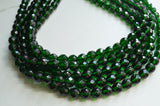 Dark Green Crystal Beaded Multi Strand Chunky Statement Necklace - Anna Marie