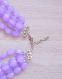Lilac Purple Statement Lucite Beaded Chunky Multi Strand Necklace - Minnie