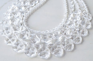 Clear Lucite Acrylic Statement Beaded Chunky Womens Neklace - Warhol