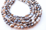 Black Gray Statement Acrylic Bead Chunky Multi Strand Necklace - Annaliese