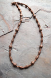 Mens Copper Beaded Metal Bracelet Necklace - Atticus