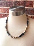 Mens Beaded Surfer Necklace Jasper Lava Rock Necklace Gifts For Men - Colin