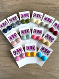 Big Acrylic Large Lucite Stud Posts Earrings Jewelry Set - Jackie