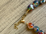 Multi Color Choker Acrylic Beaded Short Statement Necklace - Betty