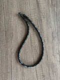 Mens Gray Hematite Beaded Stone Necklace | Aiden | DLD Jewelry