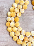 Yellow White Lucite Beaded Multi Strand Chunky Statement Necklace - Charlotte