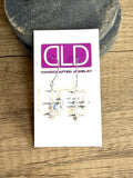 Clear Acrylic Facted Bead Statement Dangle Earrings Jewelry Set - Olivia
