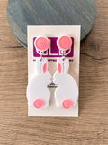 Easter Bunny Acrylic Big Dangle Statement Earrings