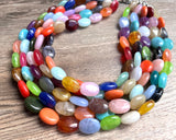 Multi Color Statement Lucite Bead Colorful Acrylic Necklace - Lauren