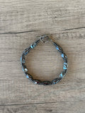 Mens Gray Hematite Bead Stone Bracelet Mens Jewelry - Dylan