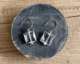 Clear Acrylic Facted Bead Statement Dangle Earrings Jewelry Set - Olivia