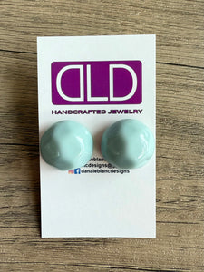 Big Acrylic Large Lucite Stud Posts Earrings Jewelry Set - Jackie