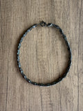 Mens Gray Hematite Gemstone Beaded Necklace | Dylan | DLD Jewelry