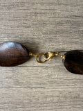 Brown Wood Beaded Long Boho Statement Necklace - Shelly