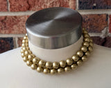 Gold Choker Matte Big Beaded Acrylic Chunky Statement Necklace - Alana