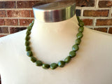 Olive Green Acrylic Beaded Chunky Multi Strand Statement Necklace - Julianna