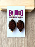 Brown Wood Statement Dangle Earrings Jewelry Set - Miranda