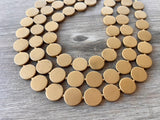 Gold Statement Lucite Bead Necklace Chunky Multi Strand Necklace - Charlotte