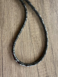 Mens Gray Hematite Beaded Stone Necklace | Aiden | DLD Jewelry