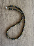Gray Hematite Gold Stone Beaded Short Long Mens Necklace - Mateo