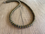 Gray Hematite Gold Stone Beaded Short Long Mens Necklace - Mateo