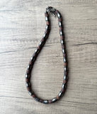 Gunmetal Wood Hematite Beaded Mens Bracelet - Alphonso