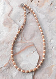 Wood Betel Nut Mens Necklace Beaded Long Short Surfer Necklace - Dennis