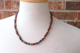 Hematite Brown Black Gray Beaded Stone Mens Necklace - Terrance