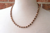 Wood Betel Nut Mens Necklace Beaded Long Short Surfer Necklace - Dennis