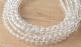 Clear Faceted Beaded Acrylic Multi Strand Chunky Statement Necklace - Evelyn