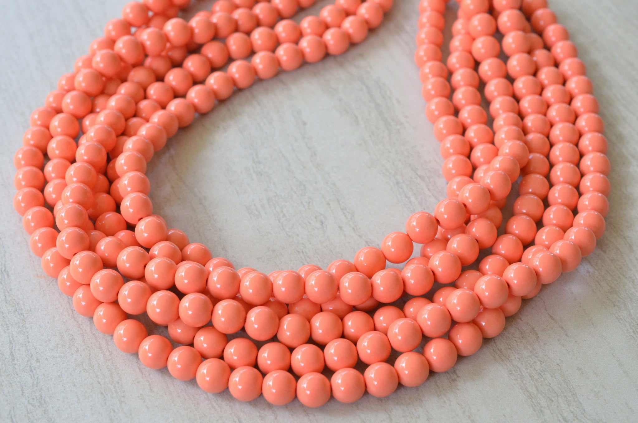 Vintage Orange and Gold Layered Statement Necklace with Multistrand Ribbon  | eBay