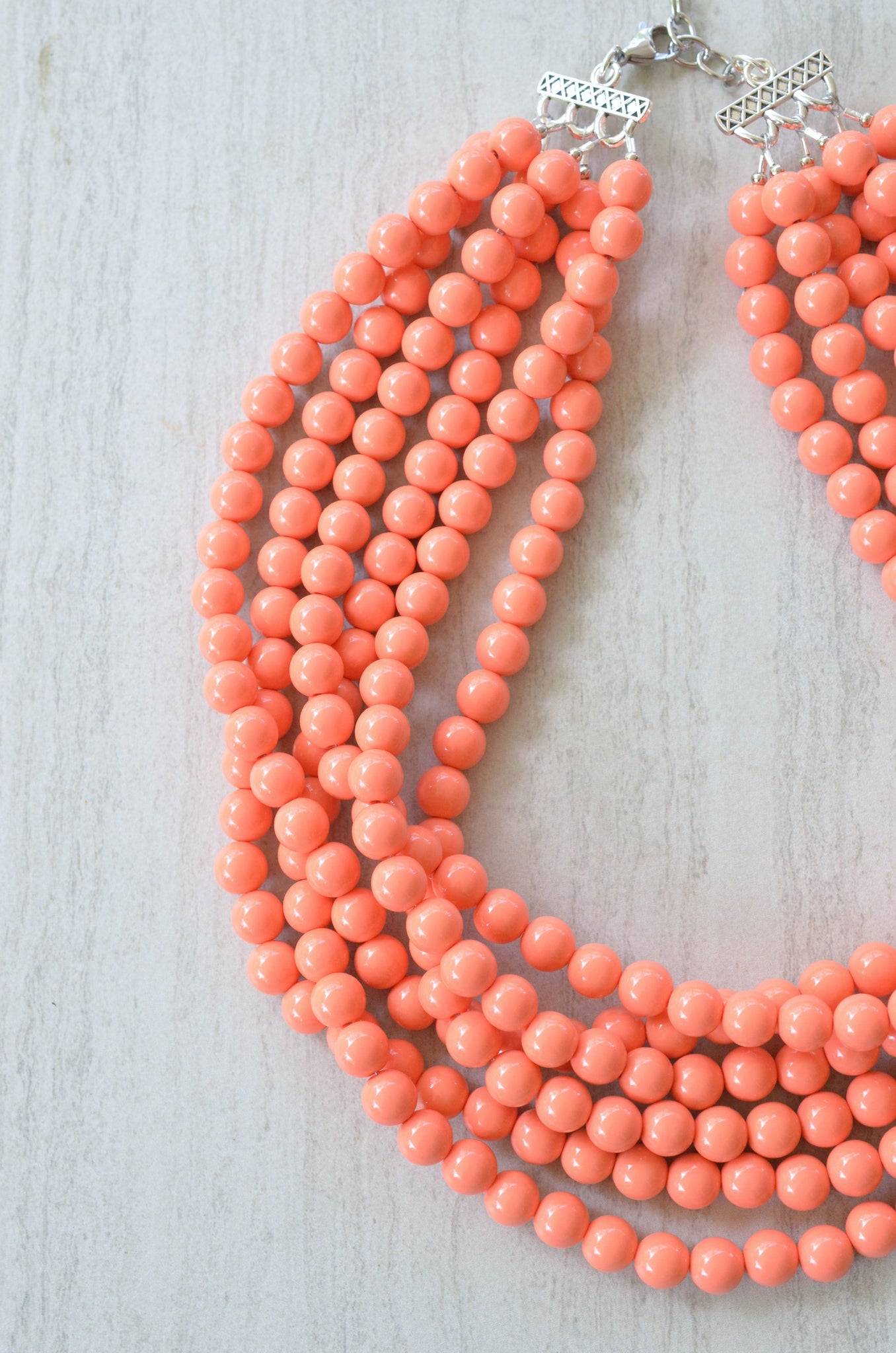 Coral Stone Necklace, Statement Necklace, Orange Necklace, Chunky Orange  Necklace, Coral Natural Stones Necklace, Silver Plated and Coral. - Etsy | Orange  necklace, Black beaded jewelry, Orange coral jewelry