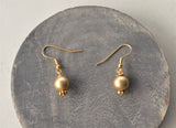 Gold Lucite Statement Matte Dangle Earrings Jewelry Set - Alana