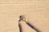 Mens Purple Gray Thin Hematite Magnesite Beaded Long Short Necklace - Wyatt
