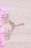 Light Pink Statement Lucite Beaded Chunky Multi Strand Necklace - Minnie