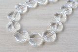 Clear Acrylic Lucite Beaded Chunky Statement Necklace - Genevieve