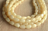 Cream Lucite Acrylic Bead Statement Chunky Necklace - Penelope