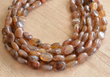 Brown Lucite Acrylic Beaded Multi Strand Chunky Statement Necklace - Lauren