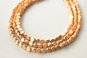 Yellow Gold Wood Beaded Chunky Statement Necklace - Lisa
