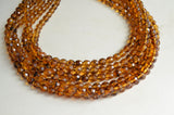 Brown Black Tortoise Shell Faceted Beaded Multi Strand Chunky Statement Necklace - Rebecca