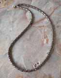 Gray Hematite Copper Mens Stone Beaded Necklace - Wallace