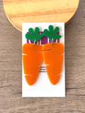 Carrot Easter Acrylic Big Dangle Statement Earrings