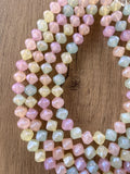 Pastel Multi Color Lucite Acrylic Bead Chunky Multi Strand Statement Necklace - Lorelai