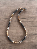 Mens Beaded Surfer Necklace Jasper Lava Rock Necklace Gifts For Men - Colin