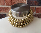 Gold Choker Matte Big Beaded Acrylic Chunky Statement Necklace - Alana