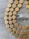 Gold Statement Lucite Bead Necklace Chunky Multi Strand Necklace - Charlotte