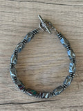 Mens Gray Hematite Bead Stone Bracelet Mens Jewelry - Dylan