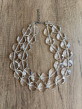 Clear Faceted Lucite Beaded Chunky Statement Necklace - Genevieve