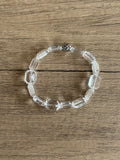 Clear Faceted Acrylic Beaded Womens Bracelet Jewelry Set - Jenny