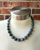 Gray Acrylic Beaded Chunky Multi Strand Statement Necklace - Julianna